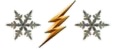 lightning & snowflake divider