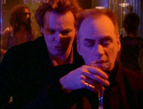 Note that, when Nick goes to the Raven to talk to LaCroix, there are people in the club behind them.